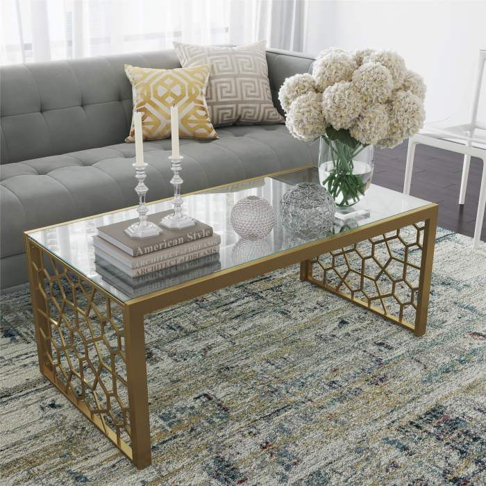 Living room center table decor