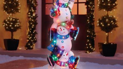 Outdoor Snowman Christmas Decor Festive Fun