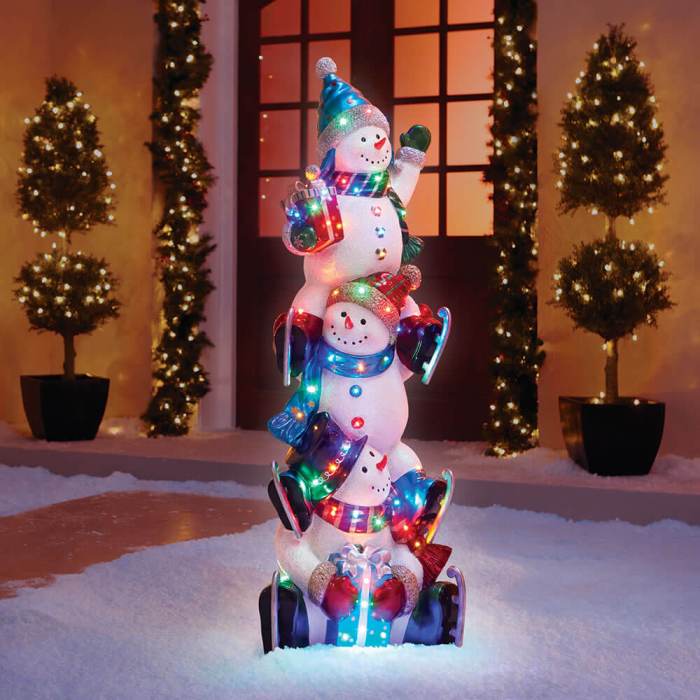 Outdoor snowman christmas decor