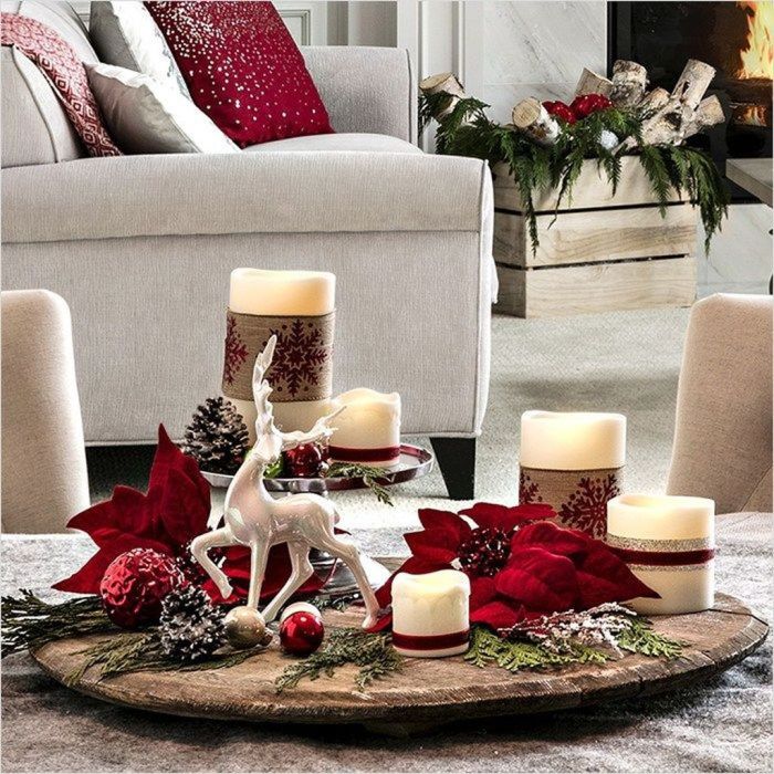 Living room center table decor