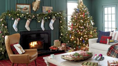 Christmas living room decor